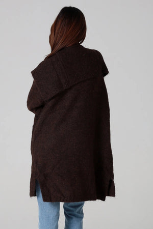 #Front Pocket Mid-length Cardigan
