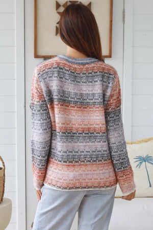 #Isla Striped Boho Jumper