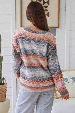 #Isla Striped Boho Cardigan