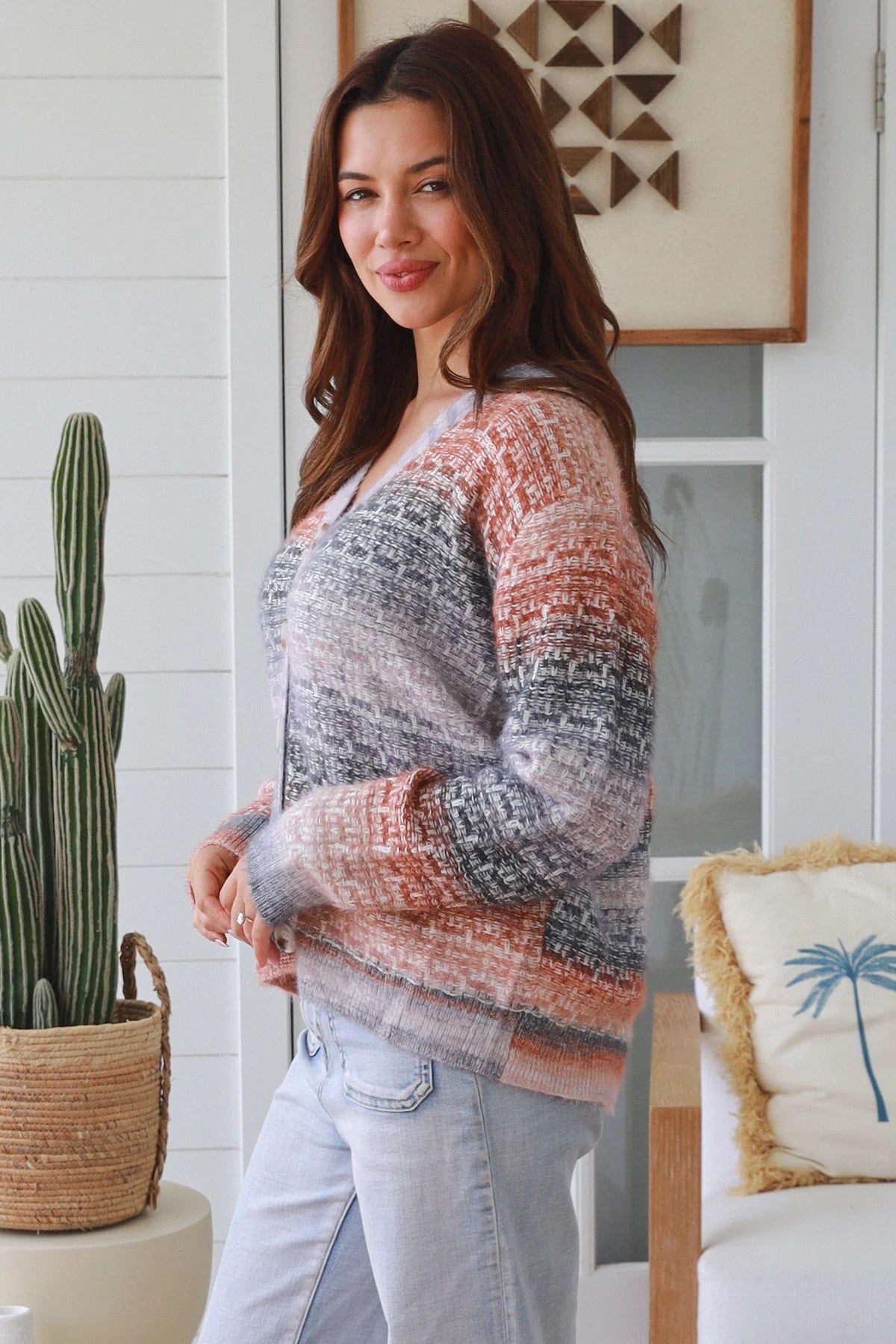 #Isla Striped Boho Cardigan