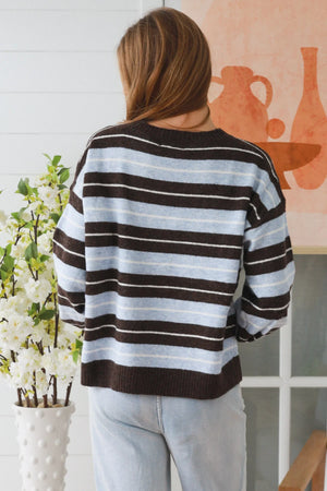 Gia Striped Round Neck Knit Jumper