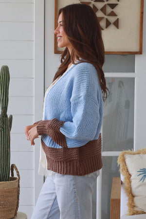#Melanie Puff Knit Cardigan