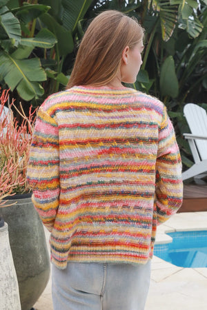 Ombre Knitted Round Neck Jumper