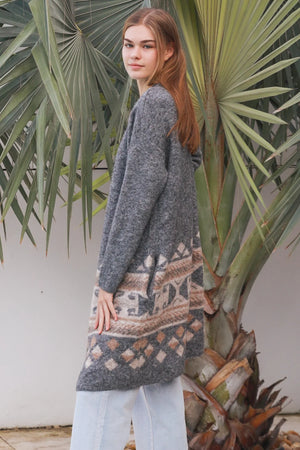 Abbie Abstract Printed Knit Cardigan