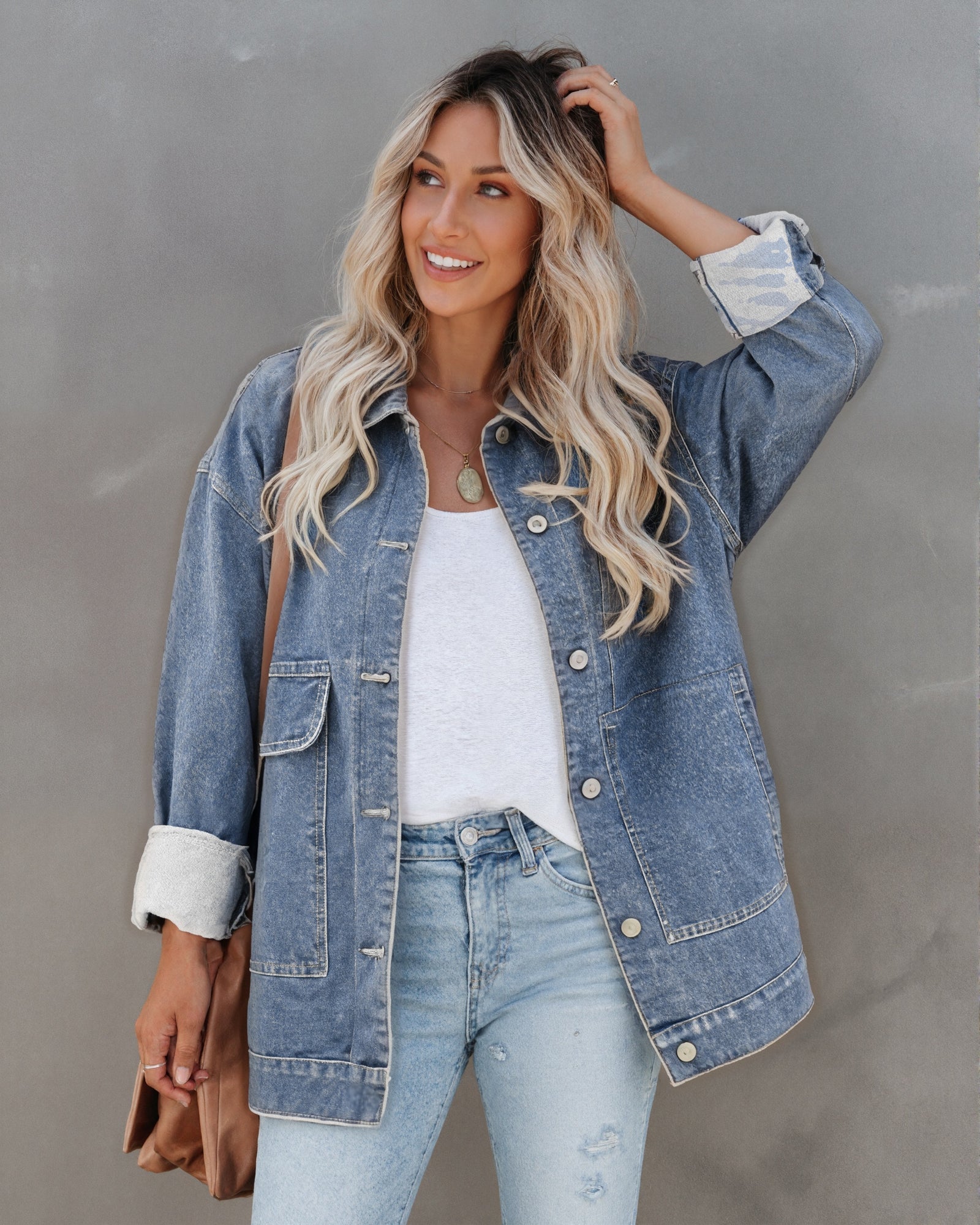 Cotton Hip-length Denim Jacket