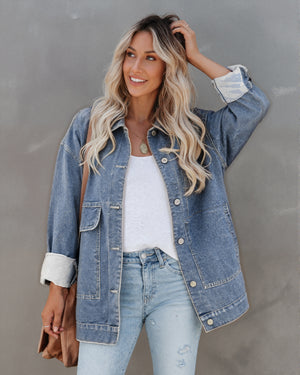 Cotton Hip-length Denim Jacket