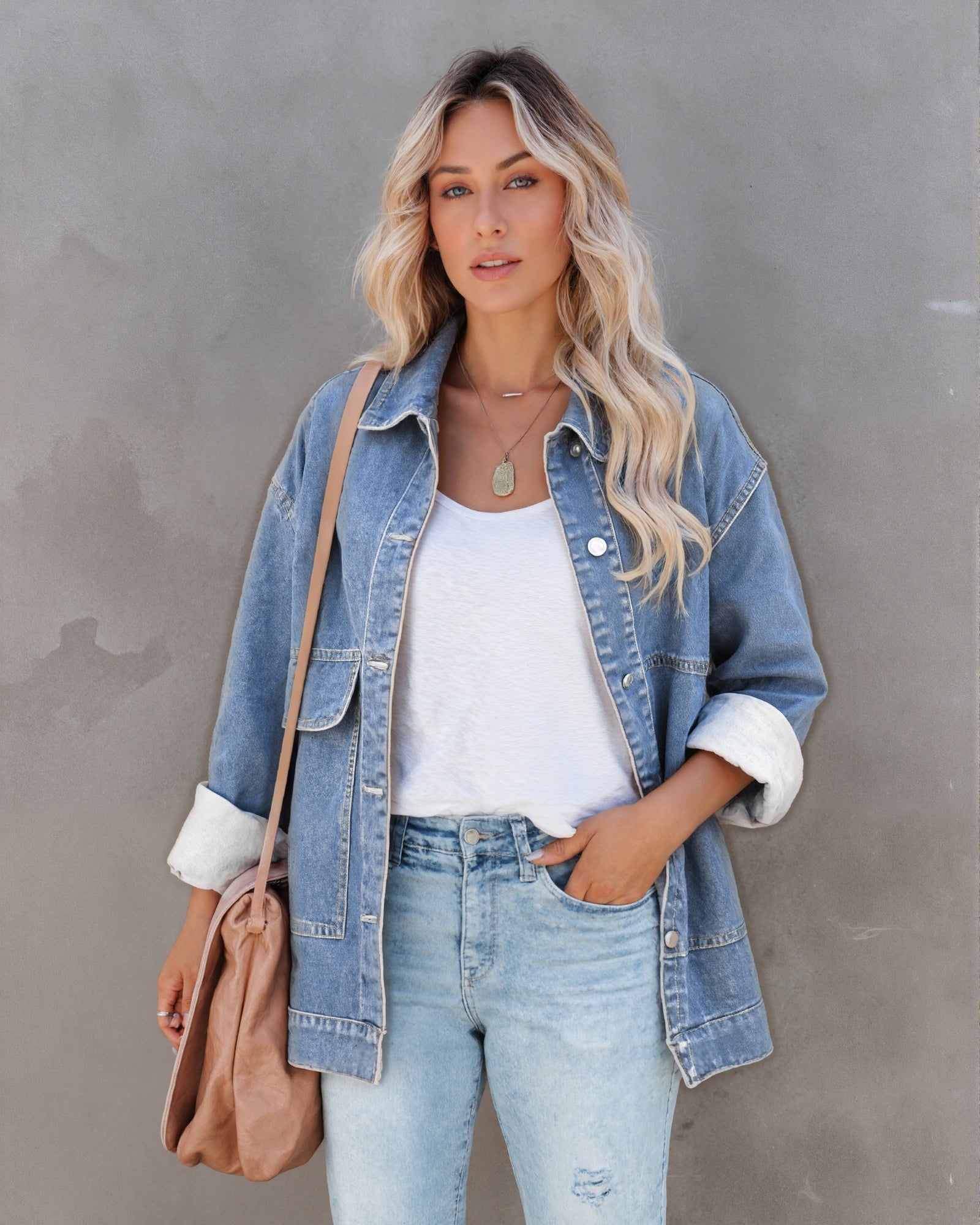 Cotton Hip-length Denim Jacket
