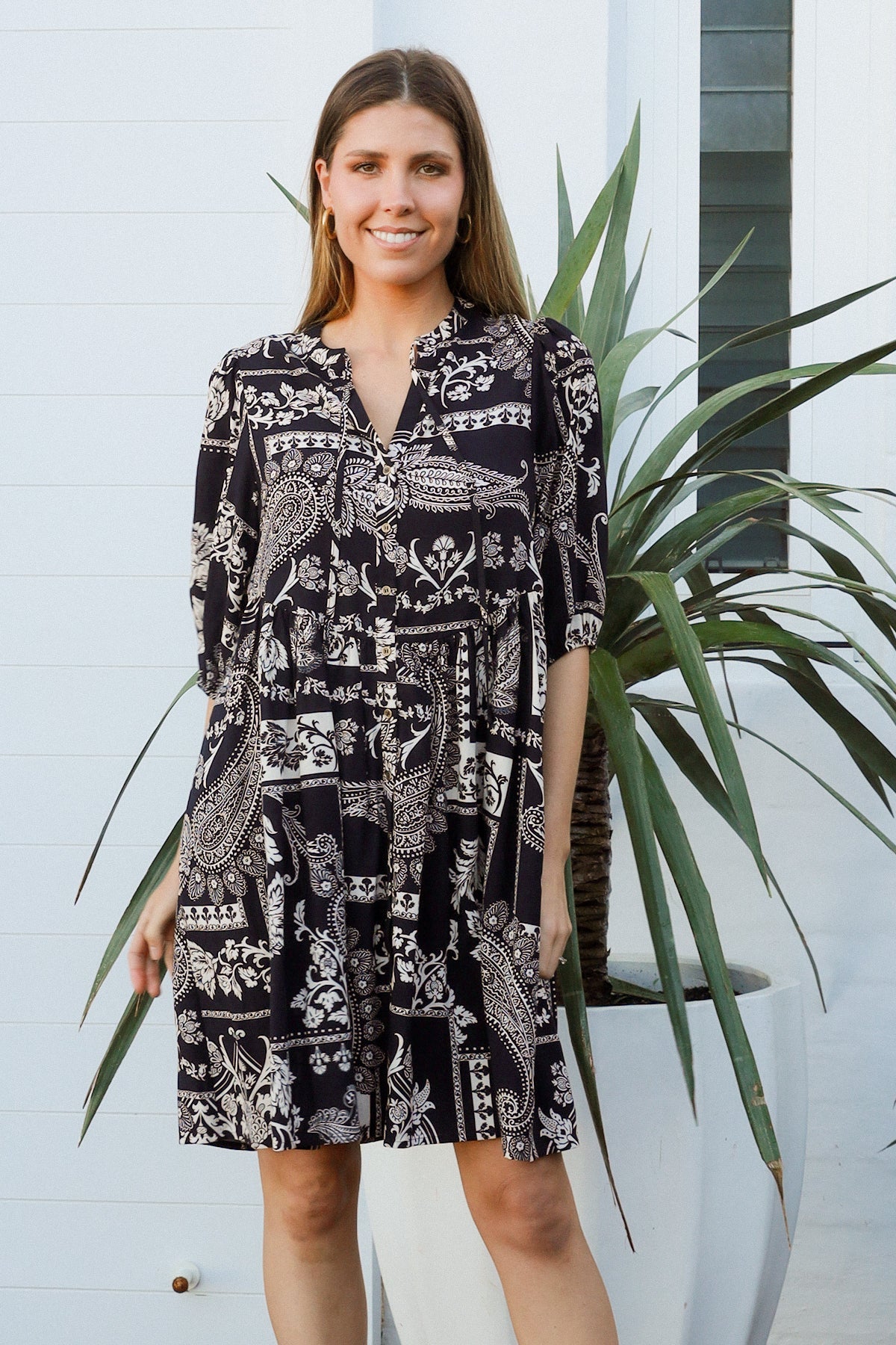 Bella Button Up Mini Dress