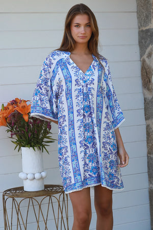 Neriah Grandpa Collar Mini Dress