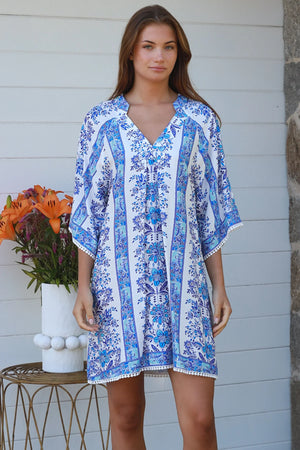 Neriah Grandpa Collar Mini Dress