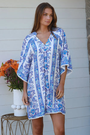 Neriah Grandpa Collar Mini Dress