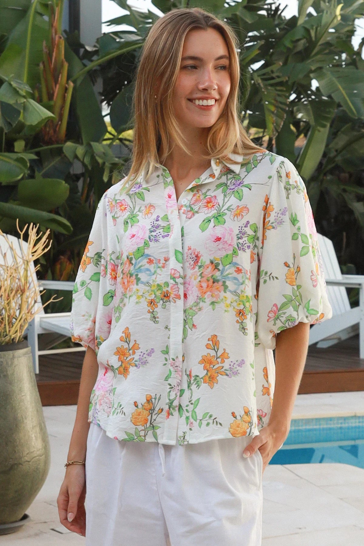 Cottage Floral Button Up Shirt