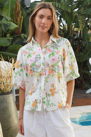Cottage Floral Button Up Shirt