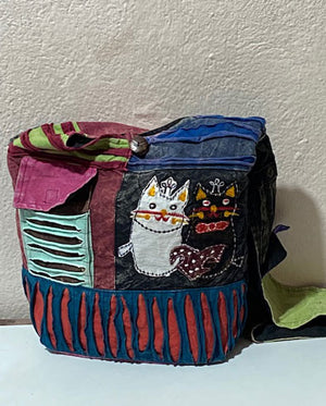 Two Patch Cats Boho Jogi Bag