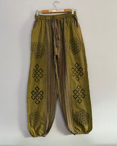 Two Patch Fabric Cotton Trouser