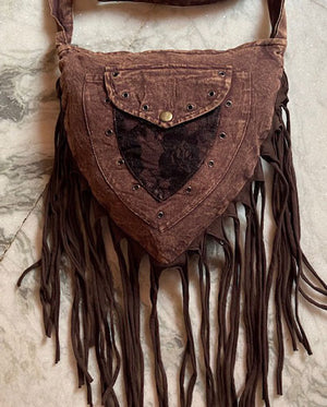 Stonewashed Tassle Cotton Bag