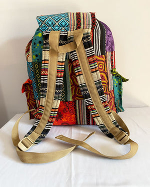Handmade Patchwork Cotton Rucksack