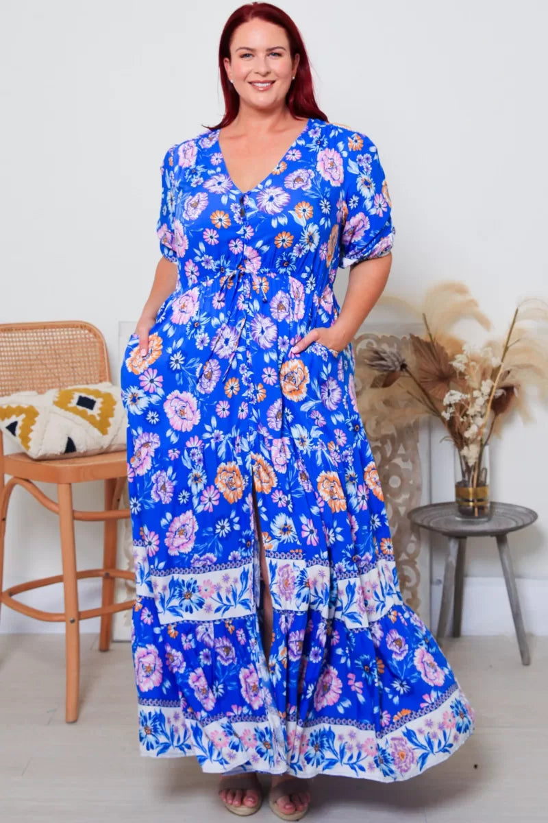 🌟SALE - Davina Puff Sleeves Maxi Dress