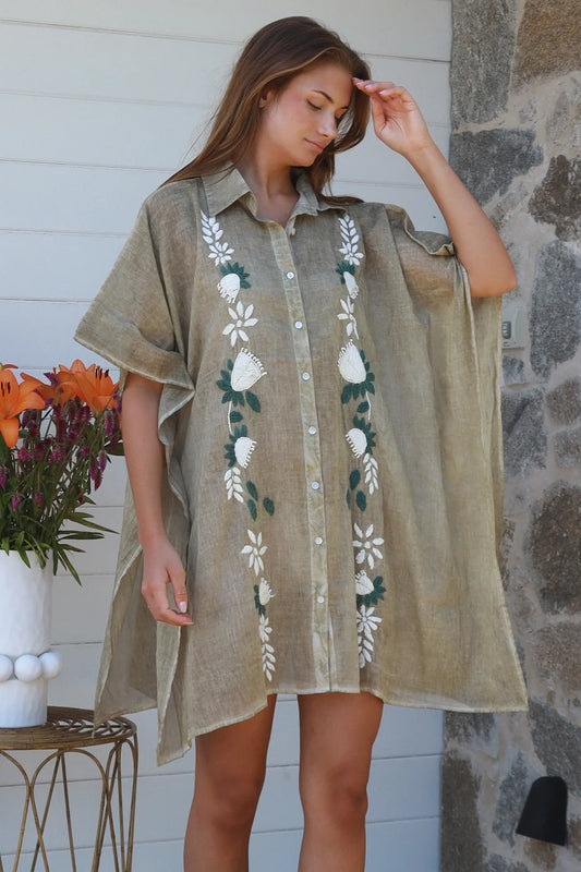 Waratah Mini Kaftan