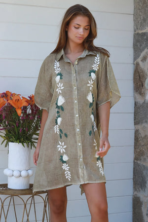 Waratah Mini Kaftan