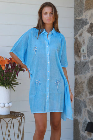 Beaded Palm Mini Kaftan