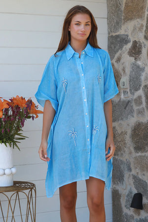 Beaded Palm Mini Kaftan