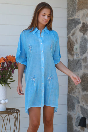 Beaded Palm Mini Kaftan