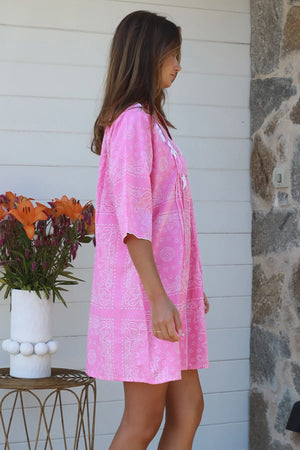 Embroided Paisley Shirt Dress