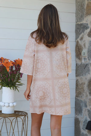 Embroided Paisley Shirt Dress