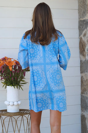 Embroided Paisley Shirt Dress