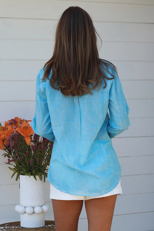 Love Palm Long Sleeve Button Up