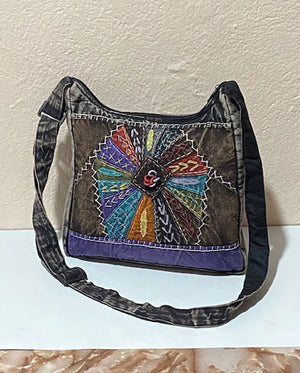Needlework Cotton Shoulder Bag