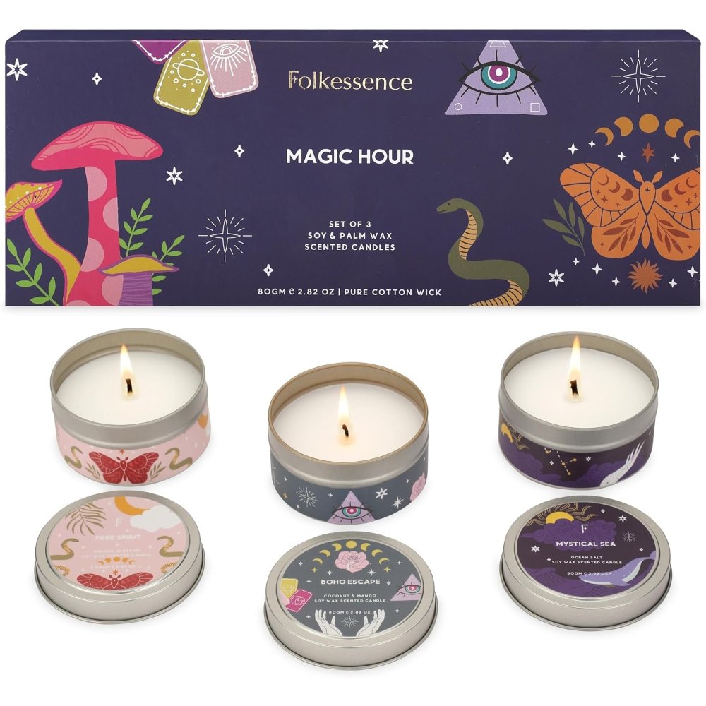 Set of 3 Travel Tin Candles