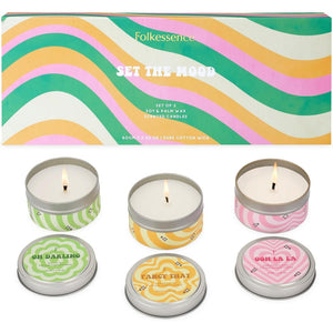 Set of 3 Travel Tin Candles