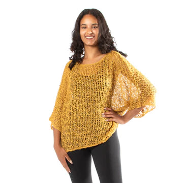 Poncho Pillow Box Knit Top