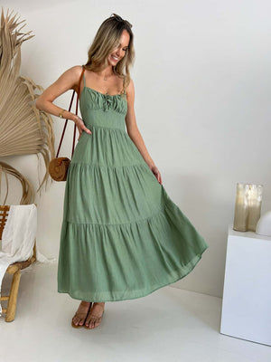 ISABELLA MAXI DRESS IN GREEN
