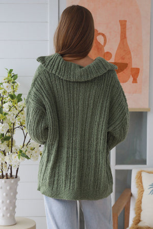 #Oversize Quarter Zip Up Jacket