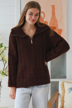 #Oversize Quarter Zip Up Jacket