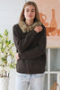 #Fur Trim Zip Up Jumper With Pockets