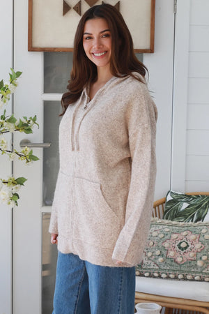 #Oversize Zip Up Hooded Jumper With Pockets
