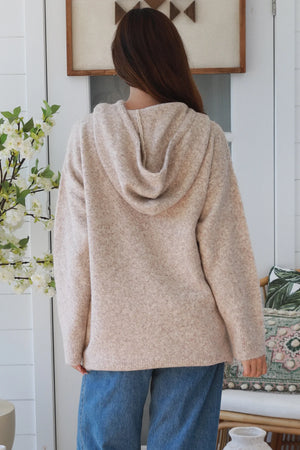 #Oversize Zip Up Hooded Jumper With Pockets