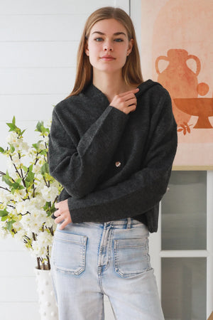 #Stretchy Cropped Button Up Jacket With Hood
