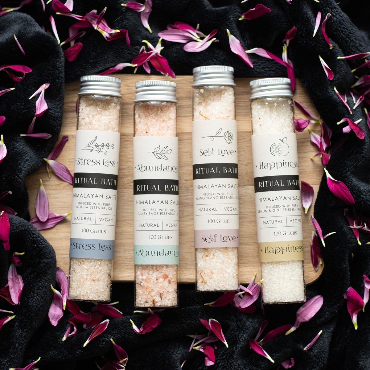 Set of 4 Herbal Bath Salts