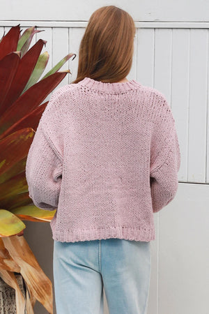 #Cable Knit Round Neck Jumper