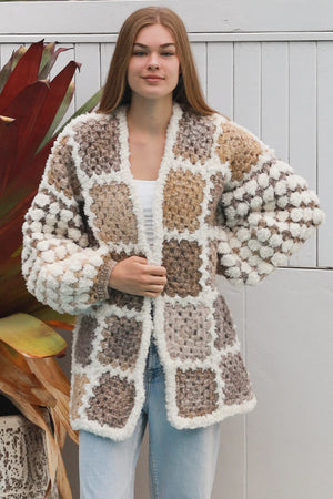 #Iced Vovo Crochet Patchwork Jacket