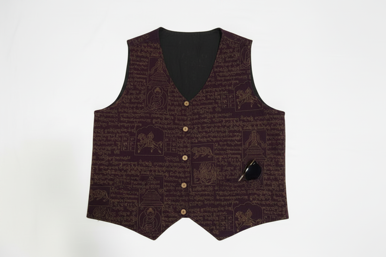 Cotton Button Up Vest