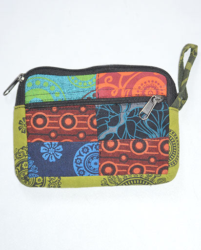 Joined Patches Cotton Purse