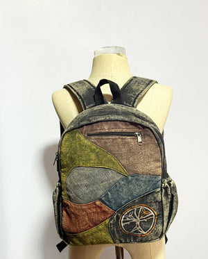 Tree Of Life Patchwork Cotton Backpack