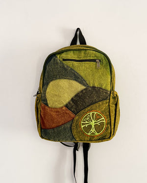 Tree Of Life Patchwork Cotton Backpack