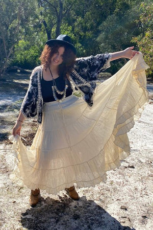 Calico Tiered Gyspy Skirt
